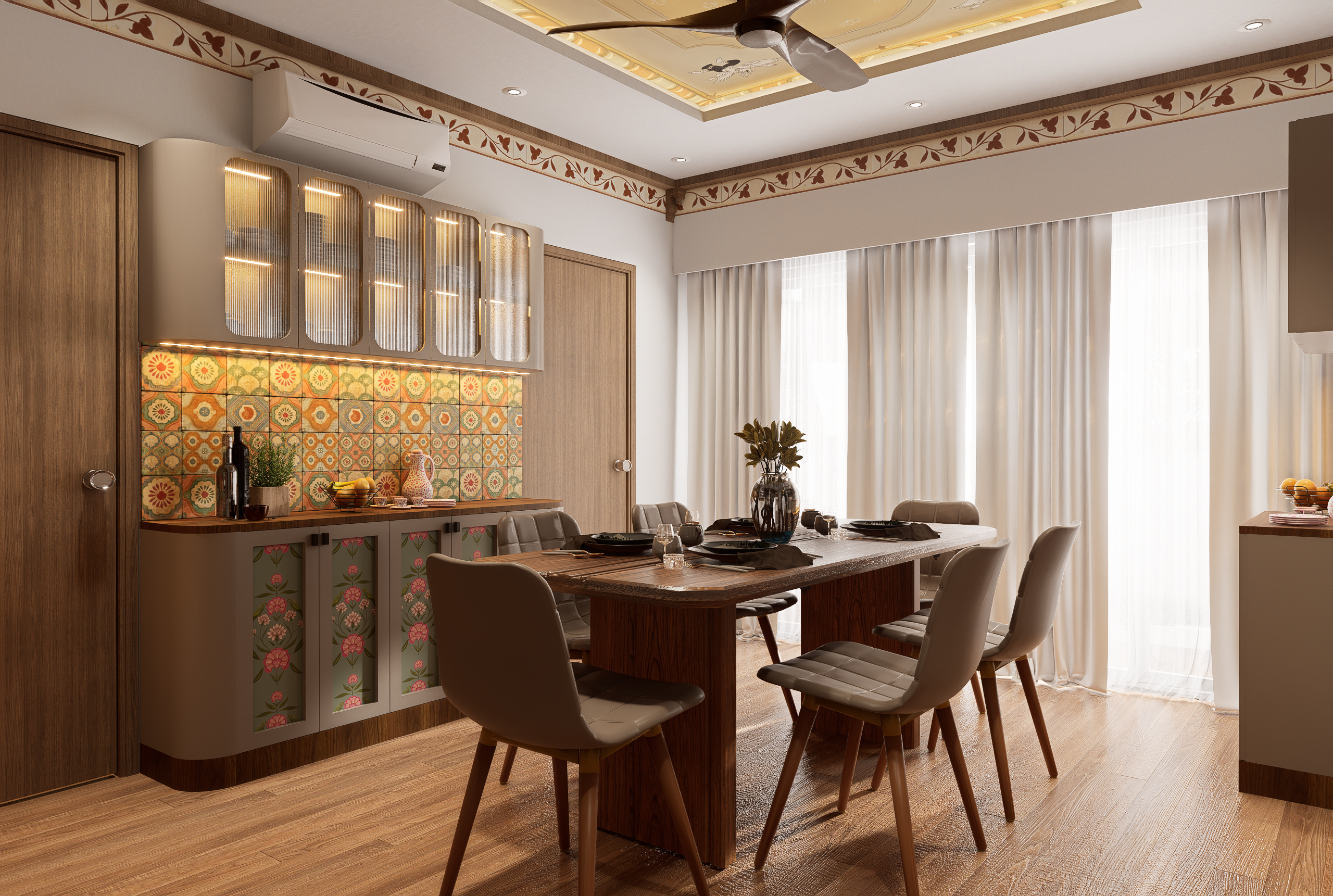 Detailed architectural drawings and plans